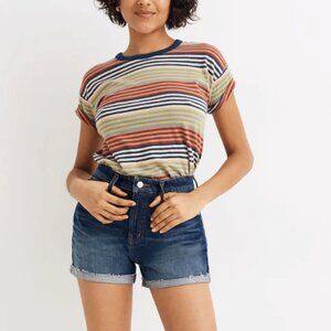 Madewell Mid-Rise Dark Blue Denim Jean Shorts
